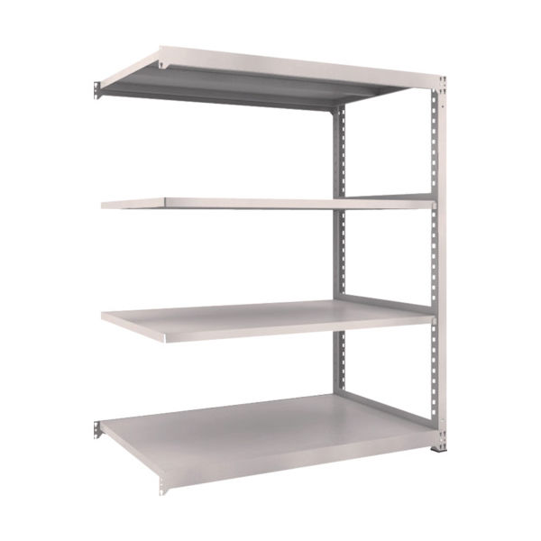 TRUSCO スチールラック M3型中量棚 1500×921×H1800 4段 連結 ネオグレー M3-6594B NG 1セット(1個)（直送品）