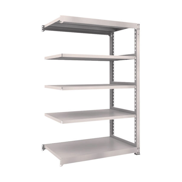 TRUSCO スチールラック M3型中量棚 1200×721×H1800 5段 連結 ネオグレー M3-6475B NG 1セット(1個)（直送品）