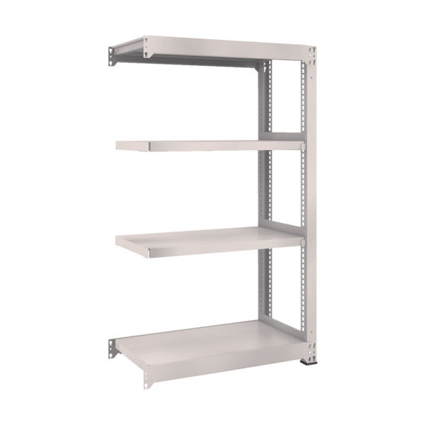 TRUSCO スチールラック M5型中量棚 900×471×H1500 4段 連結 ネオグレー M5-5354B NG 1台(1個)（直送品）