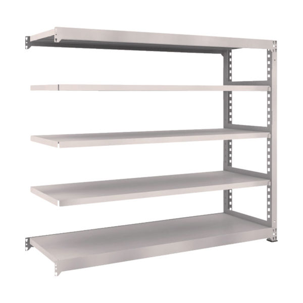 TRUSCO スチールラック M5型中量棚 1800×571×H1500 5段 連結 ネオグレー M5-5665B NG 1台(1個)（直送品）