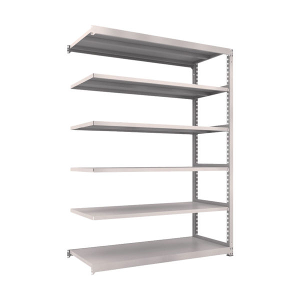 TRUSCO スチールラック M3型中量棚 1800×721×H2400 6段 連結 ネオグレー M3-8676B NG 1セット(1個)（直送品）