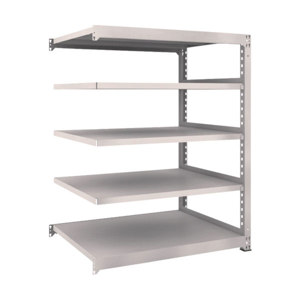 TRUSCO スチールラック M5型中量棚 1200×921×H1500 5段 連結 ネオグレー M5-5495B NG 1台(1個)（直送品）