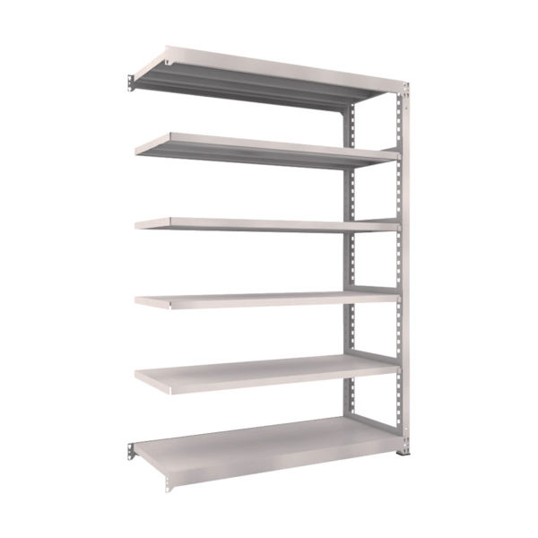TRUSCO スチールラック M5型中量棚 1500×571×H2100 6段 連結 ネオグレー M5-7566B NG 1台(1個)（直送品）