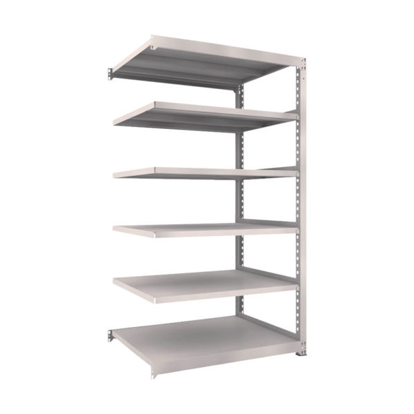 TRUSCO スチールラック M5型中量棚 1200×921×H2100 6段 連結 ネオグレー M5-7496B NG 1台(1個)（直送品）