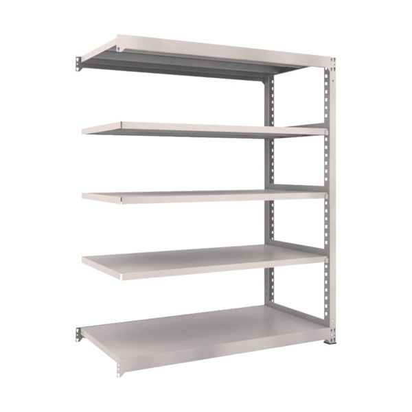 TRUSCO スチールラック M3型中量棚 1500×721×H1800 5段 連結 ネオグレー M3-6575B NG 1セット(1個)（直送品）