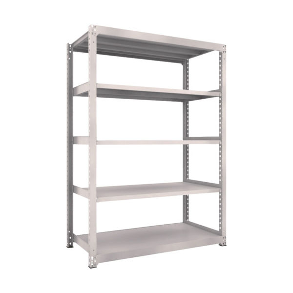 TRUSCO スチールラック M5型中量棚 1500X721XH2100 5段 単体 ネオグレー M5-7575 NG 1台(1個)（直送品）