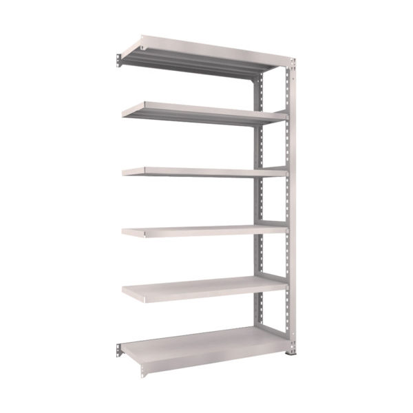 TRUSCO スチールラック M5型中量棚 1200×471×H2100 6段 連結 ネオグレー M5-7456B NG 1台(1個)（直送品）