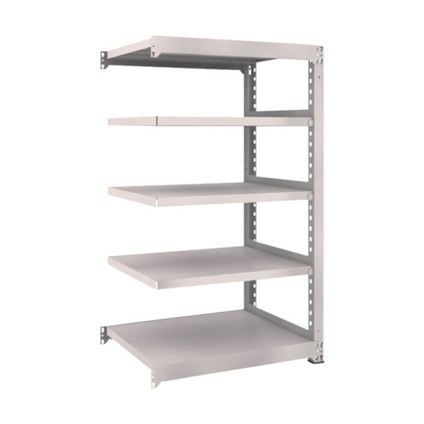 TRUSCO スチールラック M5型中量棚 900×721×H1500 5段 連結 ネオグレー M5-5375B NG 1台(1個)（直送品）