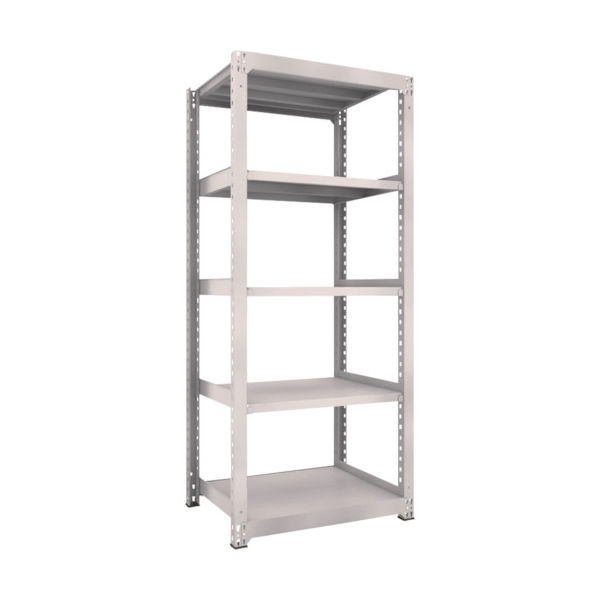 TRUSCO スチールラック M5型中量棚 900X721XH2100 5段 単体 ネオグレー M5-7375 NG 1台(1個)（直送品）