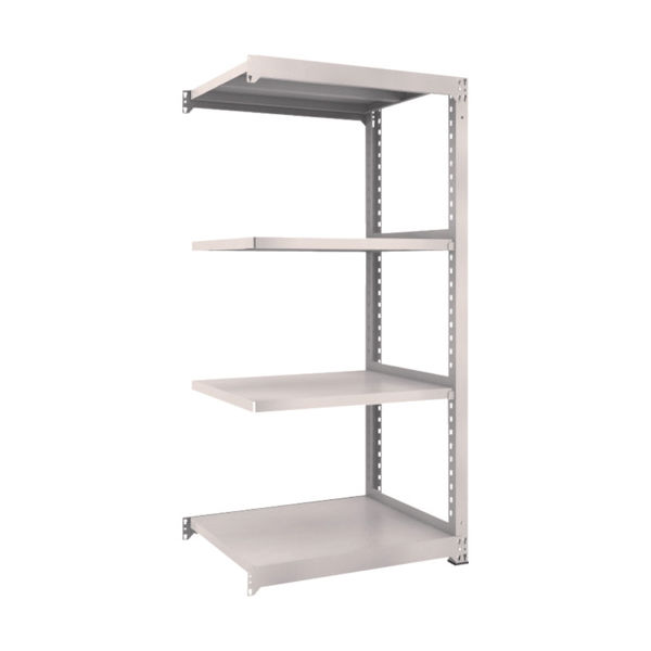 TRUSCO スチールラック M3型中量棚 900×721×H1800 4段 連結 ネオグレー M3-6374B NG 1セット(1個)（直送品）