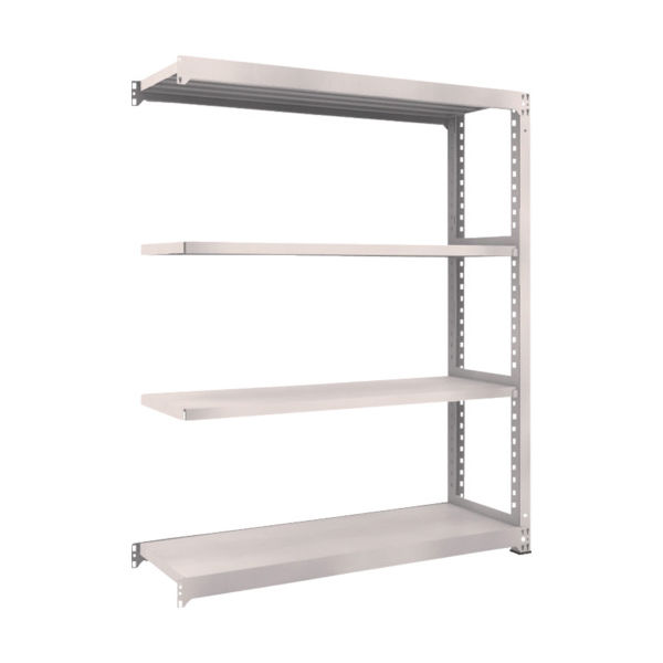 TRUSCO スチールラック M5型中量棚 1500×471×H1800 4段 連結 ネオグレー M5-6554B NG 1台(1個)（直送品）