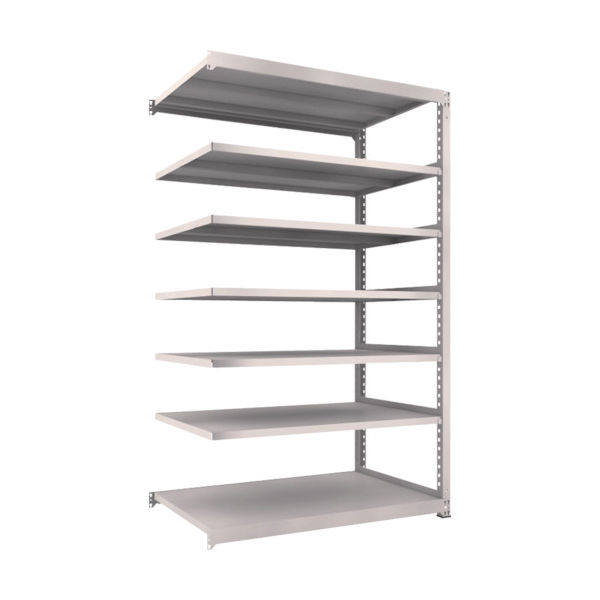 TRUSCO スチールラック M5型中量棚 1500×921×H2400 7段 連結 ネオグレー M5-8597B NG 1台(1個)（直送品）