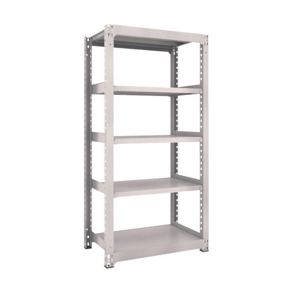 TRUSCO スチールラック M3型中量棚 900×571×H1800 5段 単体 ネオグレー M3-6365 NG 1セット(1個)（直送品）