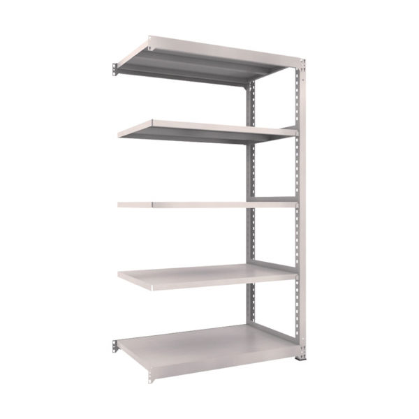 TRUSCO スチールラック M3型中量棚 1200X721XH2100 5段 連結 ネオグレー M3-7475B NG 1台(1個)（直送品）