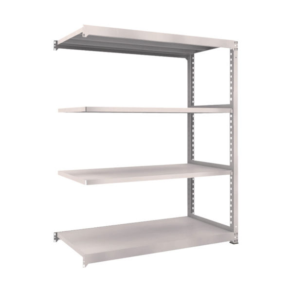 TRUSCO スチールラック M5型中量棚 1500×721×H1800 4段 連結 ネオグレー M5-6574B NG 1台(1個)（直送品）