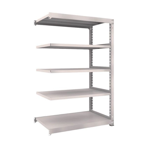 TRUSCO スチールラック M5型中量棚 1200×721×H1800 5段 連結 ネオグレー M5-6475B NG 1台(1個)（直送品）