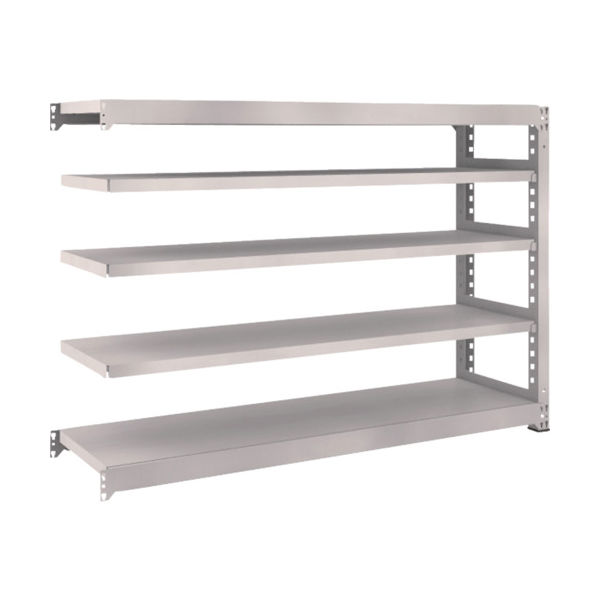 TRUSCO スチールラック M5型中量棚 1800×471×H1200 5段 連結 ネオグレー M5-4655B NG 1台(1個)（直送品）