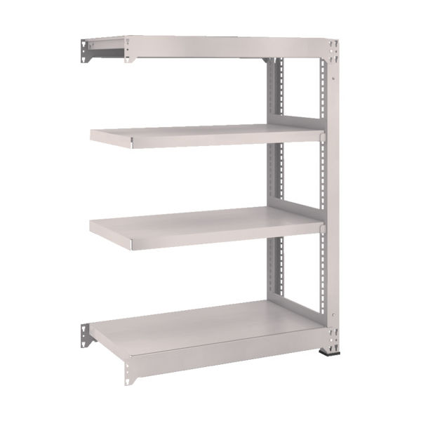TRUSCO スチールラック M5型中量棚 900×471×H1200 4段 連結 ネオグレー M5-4354B NG 1台(1個)（直送品）