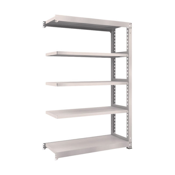 TRUSCO スチールラック M5型中量棚 1200×471×H1800 5段 連結 ネオグレー M5-6455B NG 1台(1個)（直送品）