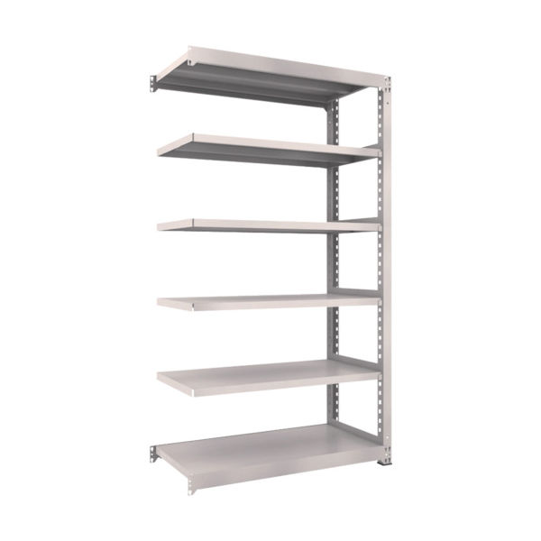 TRUSCO スチールラック M3型中量棚 1200×571×H2100 6段 連結 ネオグレー M3-7466B NG 1セット(1個)（直送品）