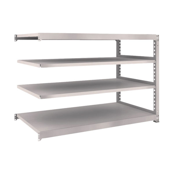 TRUSCO スチールラック M5型中量棚 1800×921×H1200 4段 連結 ネオグレー M5-4694B NG 1台(1個)（直送品）