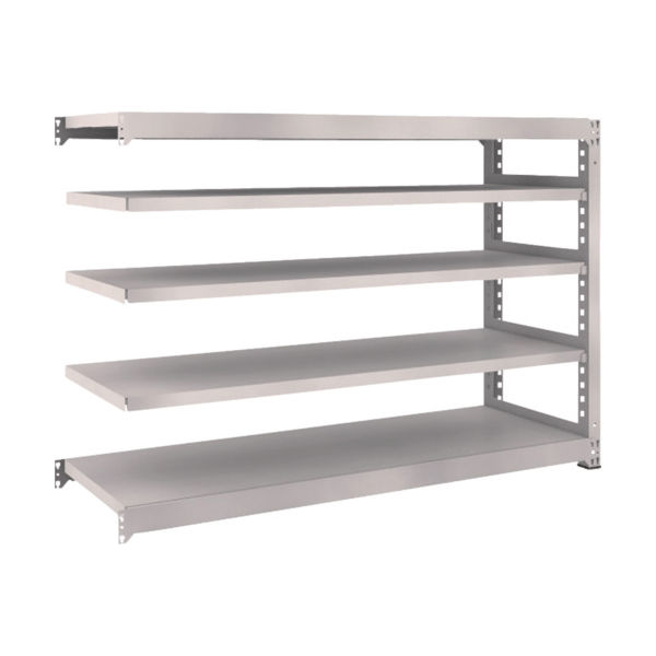 TRUSCO スチールラック M5型中量棚 1800×571×H1200 5段 連結 ネオグレー M5-4665B NG 1台(1個)（直送品）