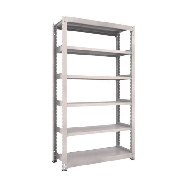 TRUSCO スチールラック M3型中量棚 1200×471×H2100 6段 単体 ネオグレー M3-7456 NG 1セット(1個)（直送品）