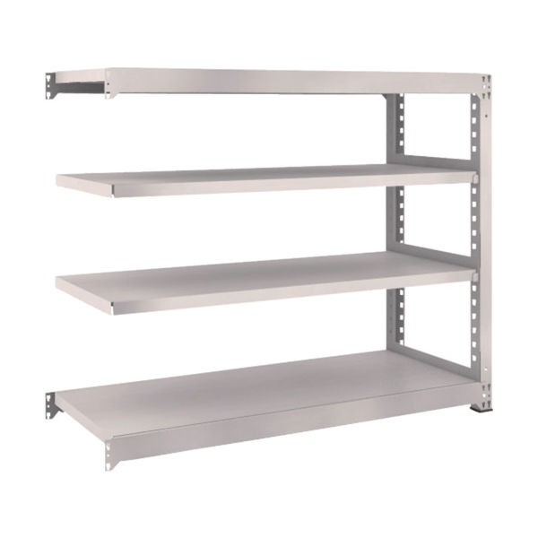 TRUSCO スチールラック M5型中量棚 1500×571×H1200 4段 連結 ネオグレー M5-4564B NG 1台(1個)（直送品）