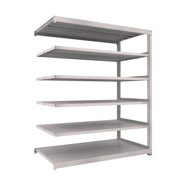 TRUSCO スチールラック M3型中量棚 1800×921×H2100 6段 連結 ネオグレー M3-7696B NG 1セット(1個)（直送品）
