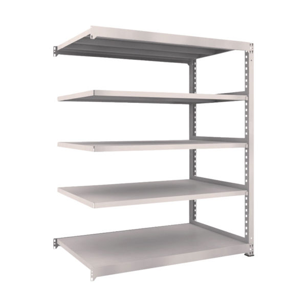 TRUSCO スチールラック M5型中量棚 1500×921×H1800 5段 連結 ネオグレー M5-6595B NG 1台(1個)（直送品）