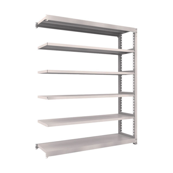 TRUSCO スチールラック M3型中量棚 1800×471×H2100 6段 連結 ネオグレー M3-7656B NG 1セット(1個)（直送品）