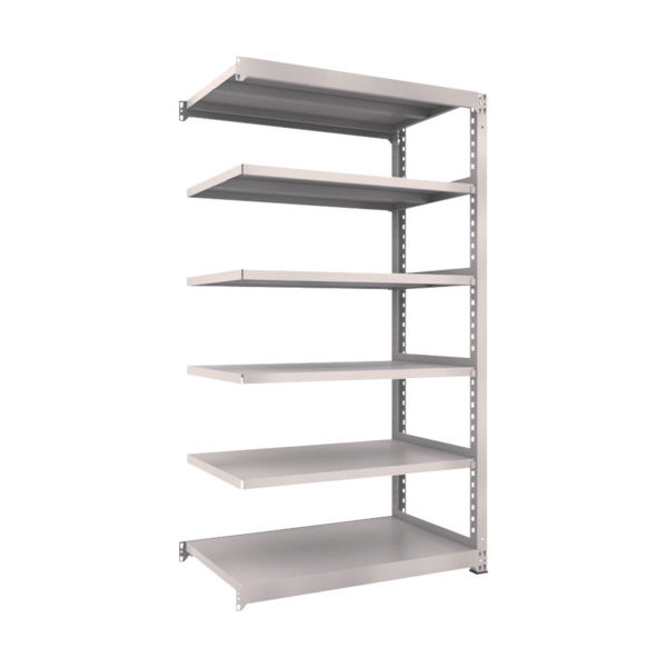 TRUSCO スチールラック M3型中量棚 1200×721×H2100 6段 連結 ネオグレー M3-7476B NG 1セット(1個)（直送品）