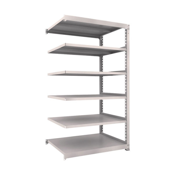 TRUSCO スチールラック M3型中量棚 1200×921×H2100 6段 連結 ネオグレー M3-7496B NG 1セット(1個)（直送品）