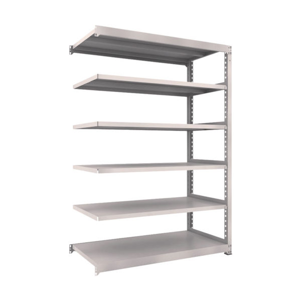 TRUSCO スチールラック M3型中量棚 1500×721×H2100 6段 連結 ネオグレー M3-7576B NG 1セット(1個)（直送品）