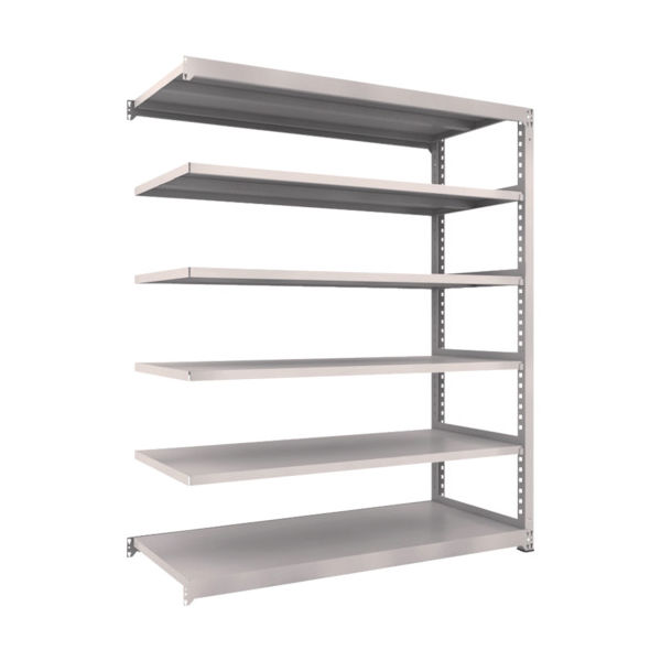TRUSCO スチールラック M3型中量棚 1800×721×H2100 6段 連結 ネオグレー M3-7676B NG 1セット(1個)（直送品）