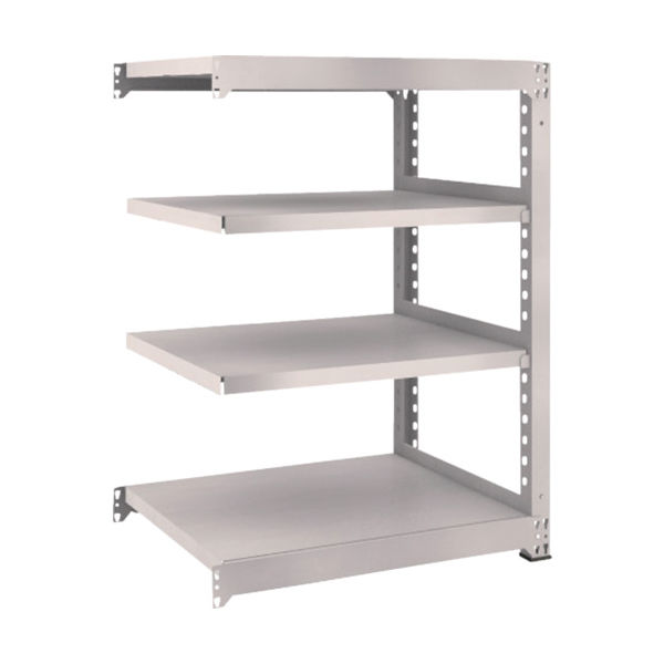TRUSCO スチールラック M5型中量棚 900×721×H1200 4段 連結 ネオグレー M5-4374B NG 1台(1個)（直送品）