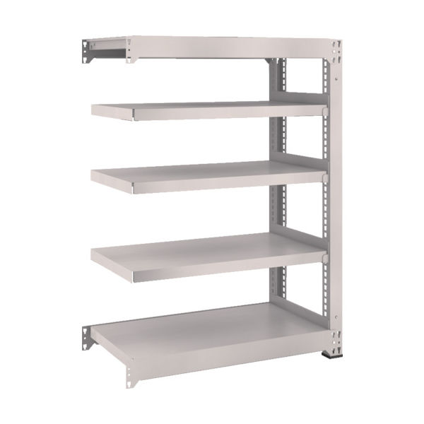 TRUSCO スチールラック M5型中量棚 900×471×H1200 5段 連結 ネオグレー M5-4355B NG 1台(1個)（直送品）