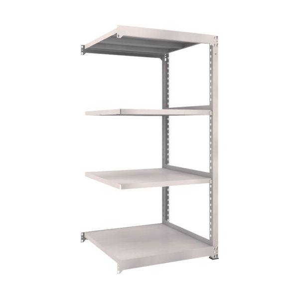 TRUSCO スチールラック M5型中量棚 900×921×H1800 4段 連結 ネオグレー M5-6394B NG 1台(1個)（直送品）