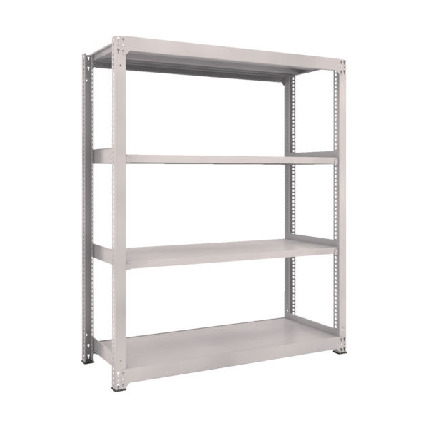 TRUSCO スチールラック M5型中量棚 1500×571×H1800 4段 単体 ネオグレー M5-6564 NG 1台(1個)（直送品）