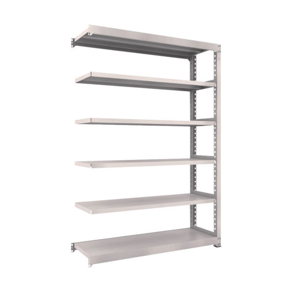 TRUSCO スチールラック M3型中量棚 1500×471×H2100 6段 連結 ネオグレー M3-7556B NG 1セット(1個)（直送品）