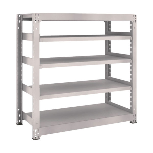 TRUSCO スチールラック M5型中量棚 1200×571×H1200 5段 単体 ネオグレー M5-4465 NG 1台(1個)（直送品）