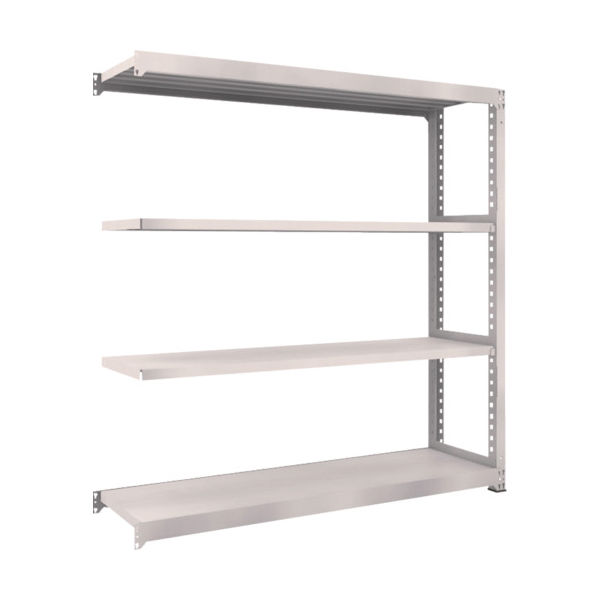 TRUSCO スチールラック M5型中量棚 1800×471×H1800 4段 連結 ネオグレー M5-6654B NG 1台(1個)（直送品）