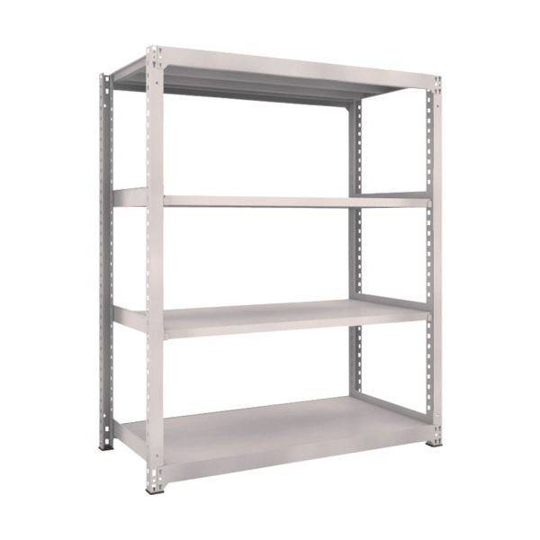 TRUSCO スチールラック M5型中量棚 1500×721×H1800 4段 単体 ネオグレー M5-6574 NG 1台(1個)（直送品）