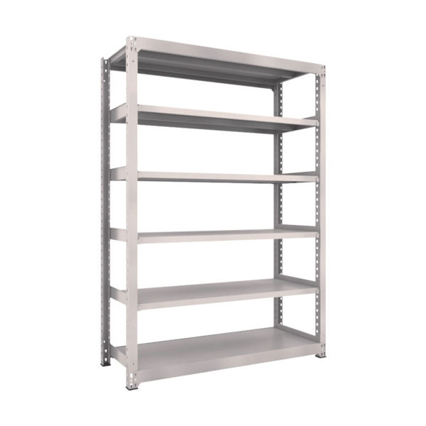 TRUSCO スチールラック M3型中量棚 1500×571×H2100 6段 単体 ネオグレー M3-7566 NG 1セット(1個)（直送品）
