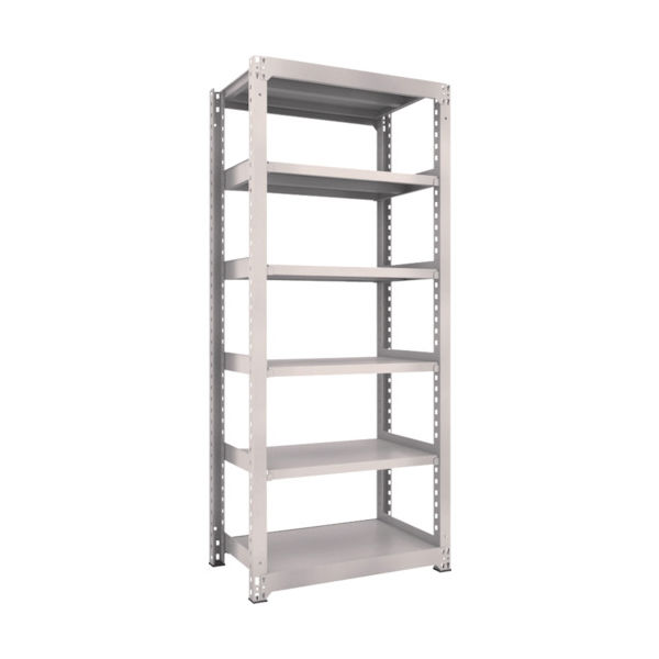 TRUSCO スチールラック M3型中量棚 900×571×H2100 6段 単体 ネオグレー M3-7366 NG 1セット(1個)（直送品）