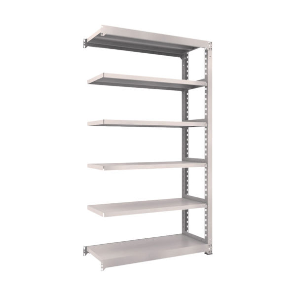 TRUSCO スチールラック M3型中量棚 1200×471×H2100 6段 連結 ネオグレー M3-7456B NG 1セット(1個)（直送品）