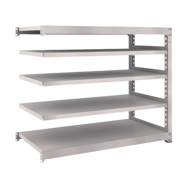 TRUSCO スチールラック M5型中量棚 1500×721×H1200 5段 連結 ネオグレー M5-4575B NG 1台(1個)（直送品）