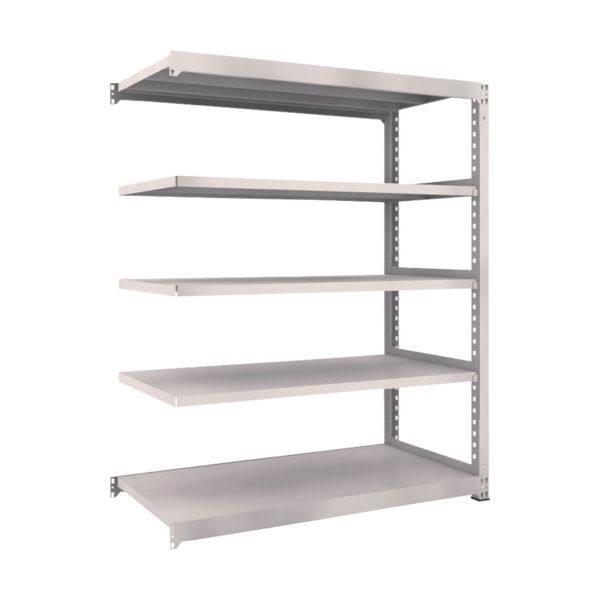 TRUSCO スチールラック M5型中量棚 1500×721×H1800 5段 連結 ネオグレー M5-6575B NG 1台(1個)（直送品）