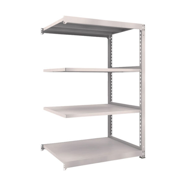 TRUSCO スチールラック M5型中量棚 1200×921×H1800 4段 連結 ネオグレー M5-6494B NG 1台(1個)（直送品）