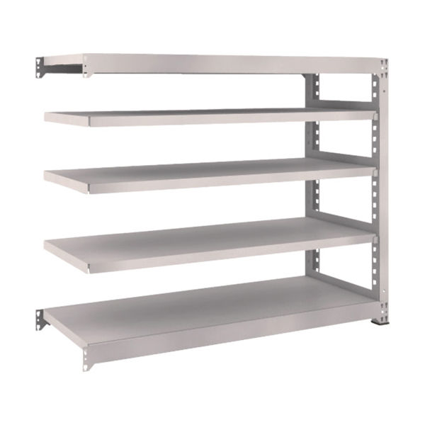 TRUSCO スチールラック M5型中量棚 1500×571×H1200 5段 連結 ネオグレー M5-4565B NG 1台(1個)（直送品）